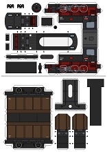 ocuklar iin hazr model Tren maketi ablonu, paper craft model